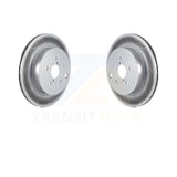 Rear Coated Disc Brake Rotors Pair For Subaru Impreza WRX STI