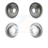 Front Rear Coat Brake Rotors Kit For 06 Chevrolet Express 2500 With 6 Lug Wheels