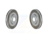 Front Coated Disc Brake Rotors Pair For Kia Telluride Hyundai Palisade