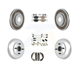 Front Rear Disc Brake Rotor Ceramic Pad And Coated Drum Kit (7Pc) For Ford Focus