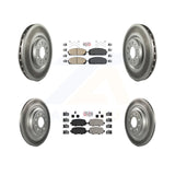 Front Rear Ceramic Pads And Coated Disc Brake Rotors Kit For Jeep Cherokee