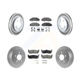 Front Rear Coated Disc Brake Rotor & Ceramic Pad Kit For Ford F-150 Heritage 4WD