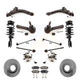 Front Disc Rotor Brake Pad Bearing Arm Suspension Kit (15Pc) For Pontiac Montana