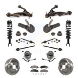 Front Rotor Brake Pad Bearing Arm Suspension Kit (15Pc) For Ram 1500 Classic 4WD