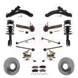 Front Disc Rotor Brake Pad Bearing Arm Suspension Kit (15Pc) For Pontiac Montana