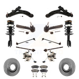 Front Disc Rotor Brake Pad Bearing Arm Suspension Kit (15Pc) For Pontiac Montana