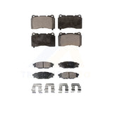 Front Rear Semi-Metallic Brake Pad Kit For 14 Subaru WRX With 15