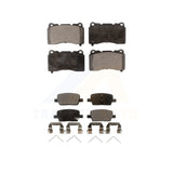 Front Rear Semi-Metallic Brake Pads Kit For Chevrolet Camaro Cadillac CT6