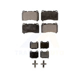 Front Rear Semi-Metallic Brake Pads Kit For Subaru Impreza Mitsubishi Lancer WRX