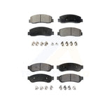 Front Rear Semi-Metallic Brake Pads Kit For Ford F-250 Super Duty F-350 F-450