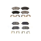 Front Rear Semi-Metallic Brake Pads Kit For Pontiac Grand Prix Buick LaCrosse