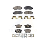 Front Rear Semi-Metallic Brake Pad Kit For Honda CR-V Accord Crosstour Acura RDX