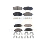 Front Rear Semi-Metallic Brake Pads Kit For 2007-2013 Suzuki Grand Vitara