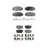 Front Rear Semi-Metallic Brake Pads Kit For Toyota RAV4 Matrix Pontiac Vibe