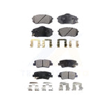 Front Rear Semi-Metallic Brake Pads Kit For Hyundai Sonata Kia Cadenza Soul EV