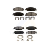 Front Rear Semi-Metallic Brake Pads Kit For 09-11 Cadillac STS With Base Brakes