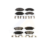 Front Rear Semi-Metallic Brake Pads Kit For Chevrolet Silverado 1500 GMC Sierra