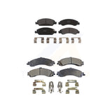 Front Rear Semi-Metallic Brake Pads Kit For Chevrolet Silverado 1500 GMC Sierra