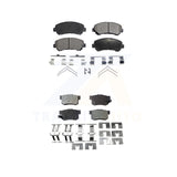 Front Rear Semi-Metallic Brake Pads Kit For 2010-2013 Suzuki Kizashi