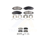 Front Rear Semi-Metallic Brake Pads Kit For Honda Pilot Acura MDX ZDX