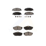 Front Rear Semi-Metallic Brake Pads Kit For Ford Mustang