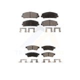 Front Rear Semi-Metallic Brake Pads Kit For Suzuki Equator