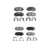 Front Rear Semi-Metallic Brake Pads Kit For Hyundai Elantra Kia Accent Forte Rio