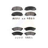 Front Rear Semi-Metallic Brake Pads Kit For Ford F-250 Super Duty F-350 F-450