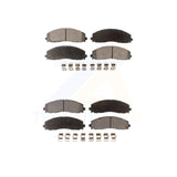 Front Rear Semi-Metallic Brake Pads Kit For Ford F-250 Super Duty F-350 F-450