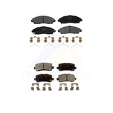 Front Rear Semi-Metallic Brake Pads Kit For 2017-2020 Acura MDX