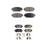 Front Rear Semi-Metallic Brake Pads Kit For 2016-2018 Mazda CX-3