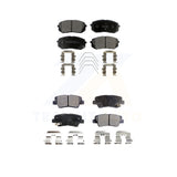 Front Rear Semi-Metallic Brake Pads Kit For 2016 Hyundai Sonata GAS engine