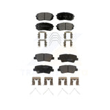 Front Rear Semi-Metallic Brake Pad Kit For Kia Optima Soul Hyundai Elantra GT EV