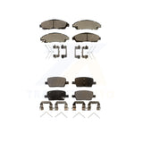 Front Rear Semi-Metallic Brake Pad Kit For Chevrolet Traverse GMC Acadia XT5 XT6