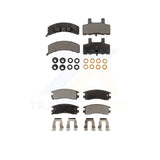 Front Rear Semi-Metallic Brake Pads Kit For 99 Cadillac DeVille Drum rear brakes