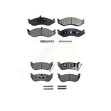 Front Rear Semi-Metallic Brake Pads Kit For Jeep Wrangler TJ