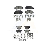 Front Rear Semi-Metallic Brake Pad Kit For Honda Accord Acura Integra Prelude CL