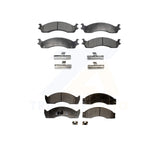 Front Rear Semi-Metallic Brake Pads Kit For Ford E-450 Super Duty Econoline