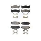 Front Rear Semi-Metallic Brake Pads Kit For Chevrolet Silverado 1500