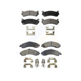 Front Rear Semi-Metallic Brake Pad Kit For Chevrolet Silverado 1500 GMC Tahoe XL