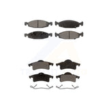 Front Rear Semi-Metallic Brake Pads Kit For Jeep Grand Cherokee