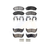 Front Rear Semi-Metallic Brake Pads Kit For Ford Explorer Mercury Mountaineer