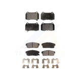 Front Rear Semi-Metallic Brake Pads Kit For Nissan Sentra With 4 Piston Caliper