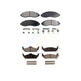 Front Rear Semi-Metallic Brake Pads Kit For 2003-2004 Dodge Dakota