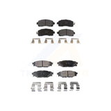 Front Rear Semi-Metallic Brake Pads Kit For Subaru Crosstrek Impreza