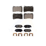 Front Rear Semi-Metallic Brake Pads Kit For Cadillac CTS ATS