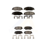 Front Rear Semi-Metallic Brake Pads Kit For Cadillac CTS Luxury with Sedan 3.6L