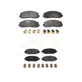 Front Rear Semi-Metallic Brake Pads Kit For Jeep Wrangler