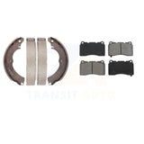 Front Rear Semi-Metallic Brake Pads And Drum Shoes Kit For Mitsubishi Lancer