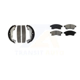 Front Rear Semi-Metallic Brake Pads & Drum Shoes Kit For Chevrolet Cruze Limited